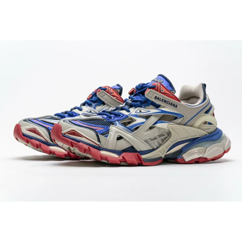 Balenciaga Track 2 Sneaker Beige Blue 570391 W2GN2 8570 - Image 3